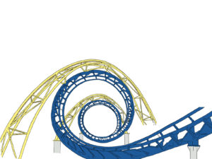 Roller Coaster Tracks PPT Backgrounds