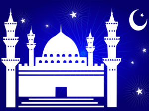 Beautiful Mosque with Stars Backgrounds