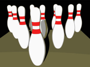Bowling Ten Pins PPT Backgrounds