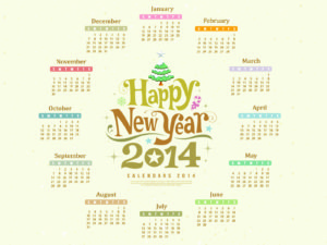 Happy New Year 2014 Calendar Backgrounds