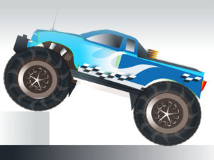 Monster Truck Stunt Powerpoint Vector