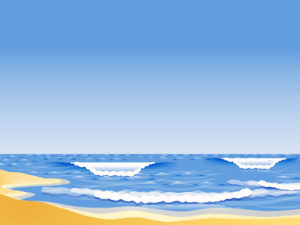 The sandy beach ppt backgrounds