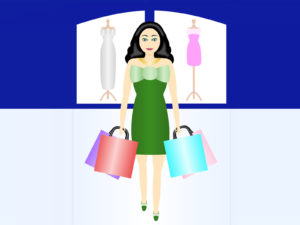 Woman Shopping PPT Backgrounds