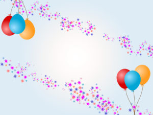 Balloons with Stars for Birthday Backgrounds