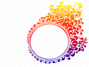 Blue Circle Flame Border Backgrounds