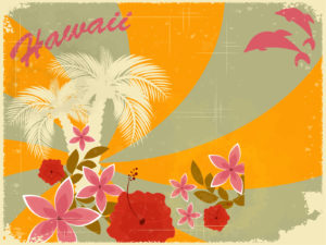 Hawaiian Retro Holiday Backgrounds