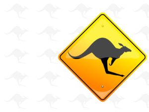 Kangaroo Sign PPT Backgrounds