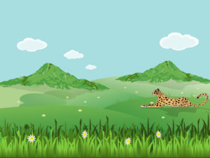 Leopard on Landscape Powerpoint Templates