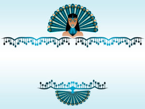 Peacock Girl Border PPT Backgrounds