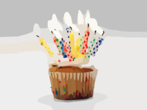 Blurred Birthday Cupcake Candles Backgrounds