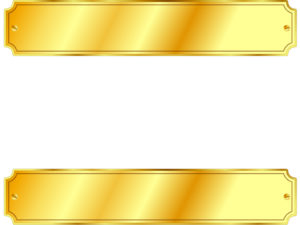 Gold Metal Sign PPT Templates