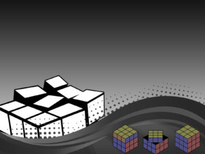 3D Dark Rubik Powerpoint Templates