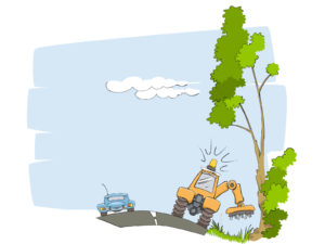 Cutting plants on Roadside Powerpoint Templates