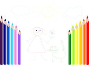 Pencil Painting Lesson PPT Backgrounds