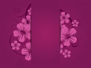 Purple Flowers Powerpoint Template