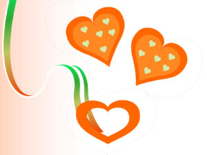 Valentine Orange Loves Backgrounds
