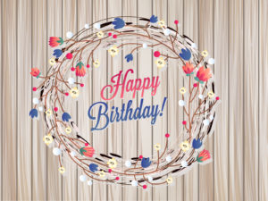 Floral birthday card ppt backgrounds