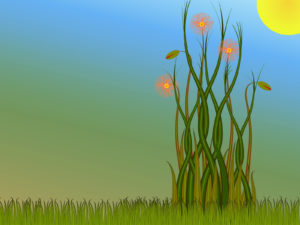 Grass and Flowers Powerpoint Templates