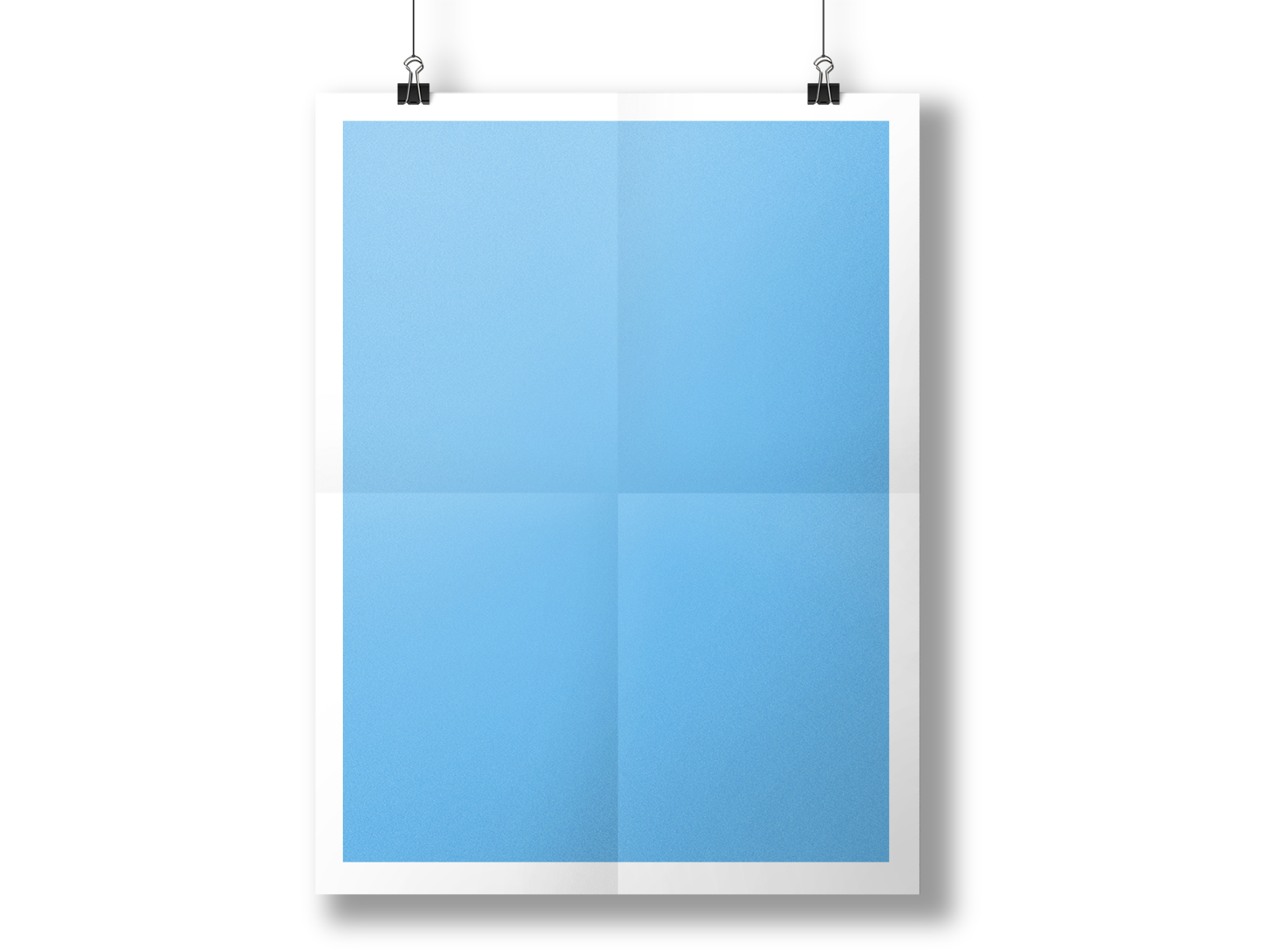 Hanging Paper Poster Mockup Backgrounds  3D, Blue, Design, White Templates  Free PPT 