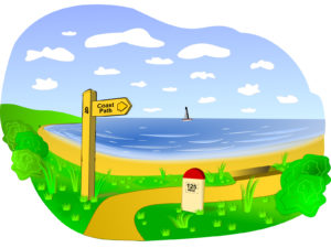 Coastal Landscape Scene Backgrounds