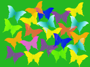 Colorful Butterflies Powerpoint Backgrounds