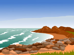 Rocky Coast Powerpoint Backgrounds