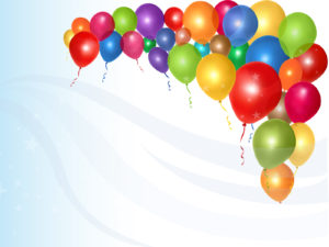 Shiny Colorful Balloons PPT Backgrounds
