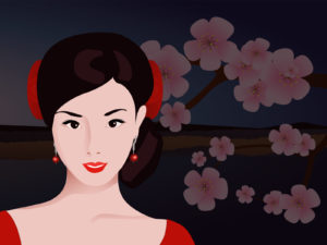 Asian Woman PPT Backgrounds