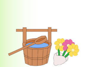 Bucket and Flowers Powerpoint Design