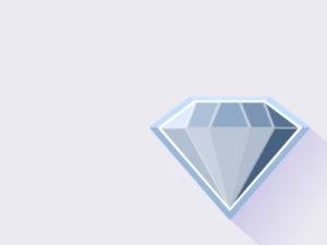 Single Blue Diamond PPT Template