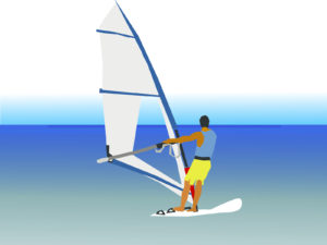 Windsurf on Beach PPT Backgrounds