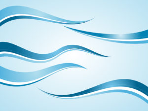 Abstract blue waves powerpoint template