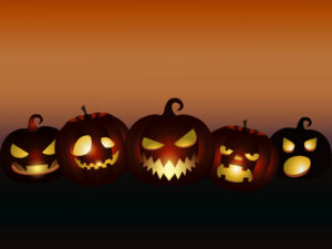 Evil Pumpkins Halloween Powerpoint Templates