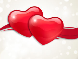 3D Valentine Hearts Powerpoint Design