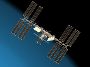 Space Station with Earth Backgrounds