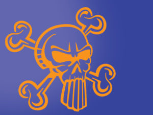 Cool Skull Cartoon PPT Backgrounds