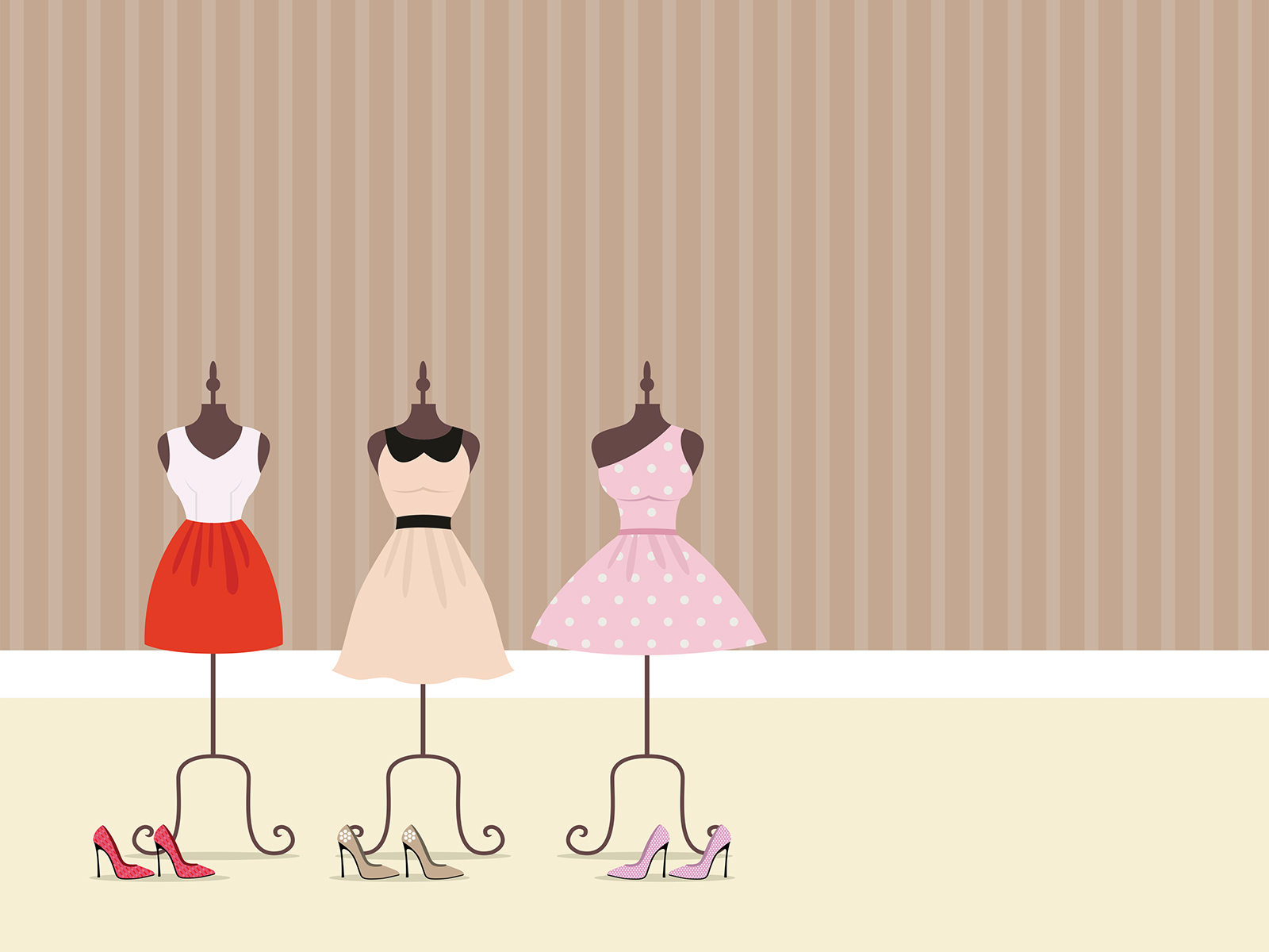 Dresses Clothing Backgrounds | Beige, Design, Pink, Red Templates | Free  PPT Grounds