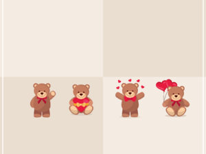 Sweet Bear PPT Backgrounds