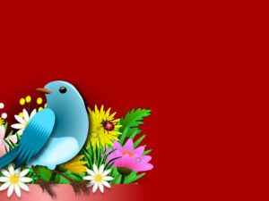 Birds Flowers PPT Backgrounds