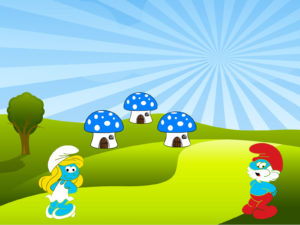 Cute Smurfs PPT Background