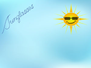 Cute Sunglasses PPT Background