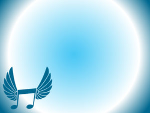 Winged Music Icon Powerpoint Backgrounds