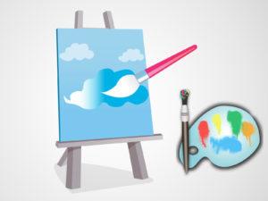 Canvas and Paint Powerpoint Backgrounds