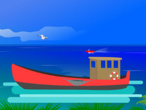 Ocean Fishing PPT Backgrounds