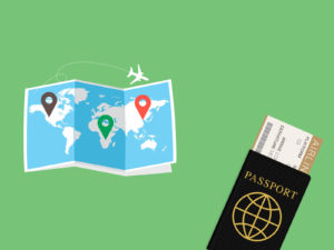 Passport and World Map PPT Backgrounds
