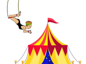 Acrobat in the Circus Powerpoint Backgrounds