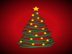 Christmas Tree and Stars Powerpoint Backgrounds