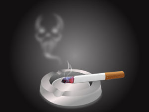 Cigarette and Ashtray powerpoint Backgrounds