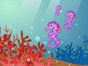 Coral Reef and Seahorse Powerpoint Templates