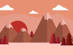 Red Trees PPT Backgrounds